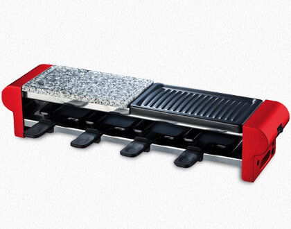 Raclette con grill e pietra in granito per 4 persone RP4