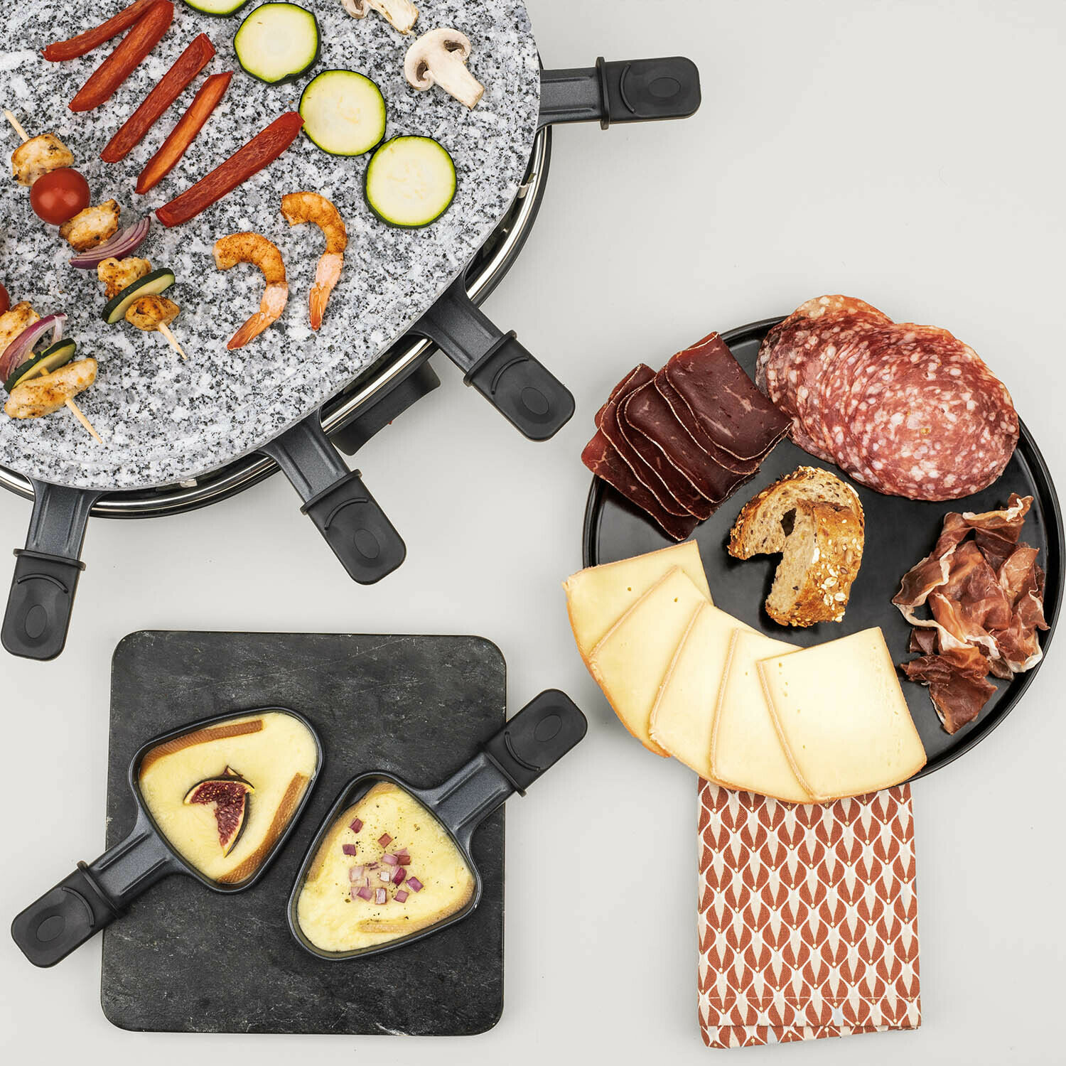I nostri prodotti > cucina conviviale > raclette con pietra in granito per 8  persone : Koenig - IT