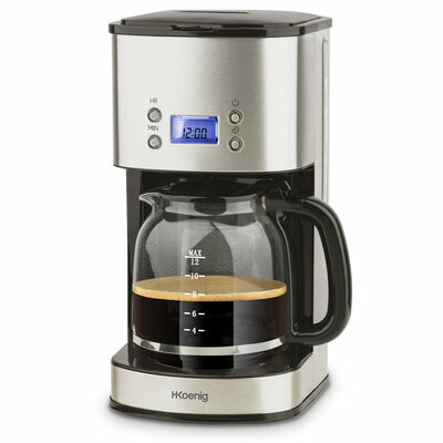 Macchina per caff&eacute; programmabile color acciaio inox