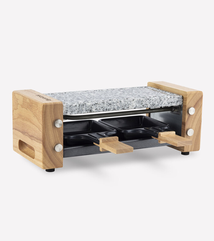Raclette con grill e pietra in granito - 2 persone