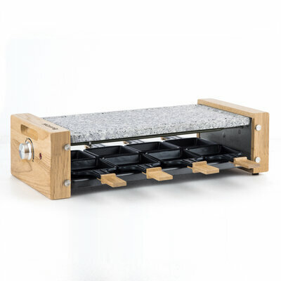 Raclette con grill e pietra in granito - 8 persone
