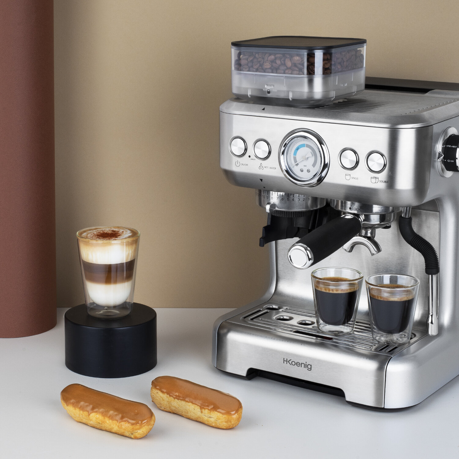 colazione > macchine per il caffé > MACCHINA ESPRESSO CON MACINA CAFFE' :  Koenig - IT