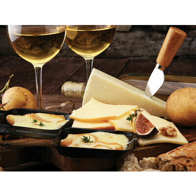 Raclette con grill e pietra in granito - 6 persone