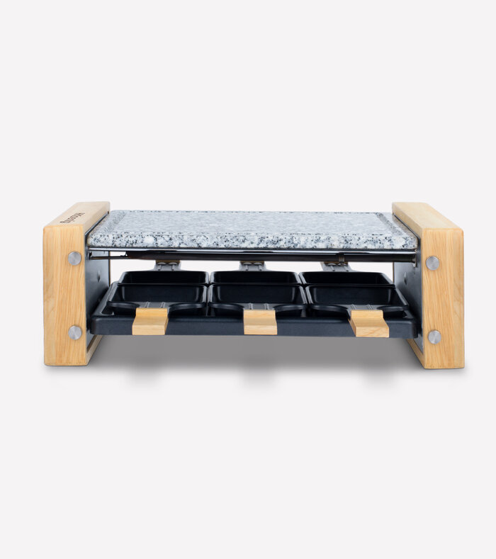 Raclette con grill e pietra in granito 6 persone