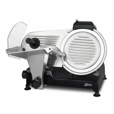 Affettatrice per carne con lama da 250 mm, nera