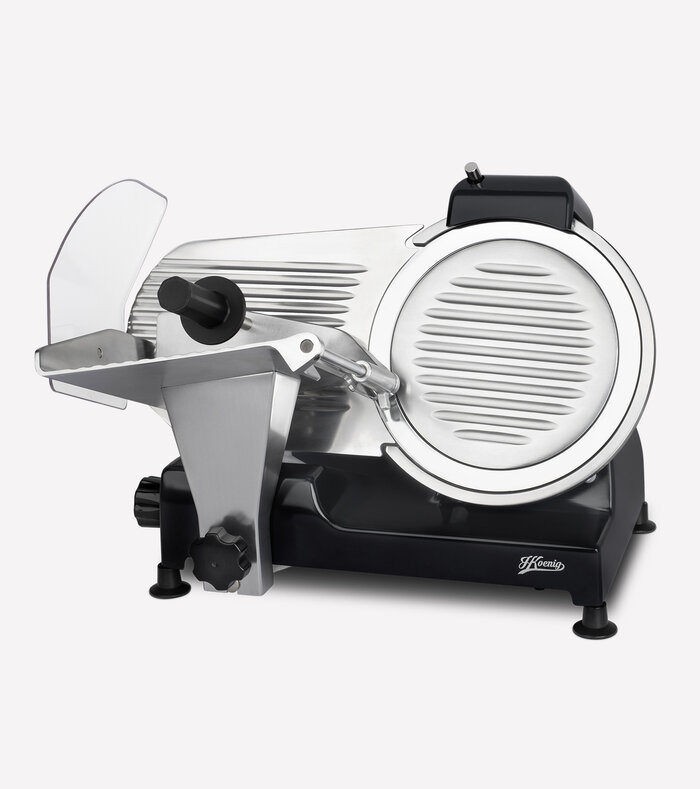 Affettatrice per carne con lama da 250 mm, nera