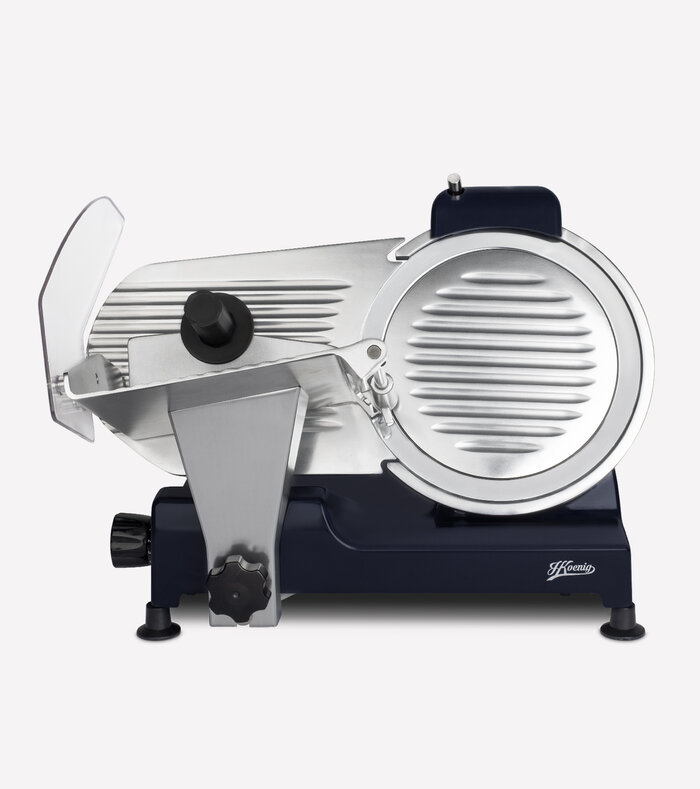 Affettatrice per carne con lama da 250 mm, blu notte