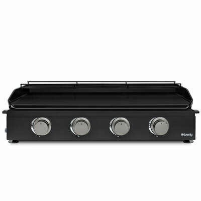 Plancha a gas con 4 bruciatori