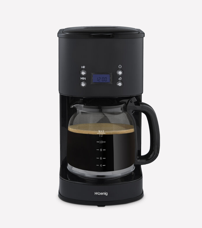 Macchina per caff&eacute; programmabile, nera
