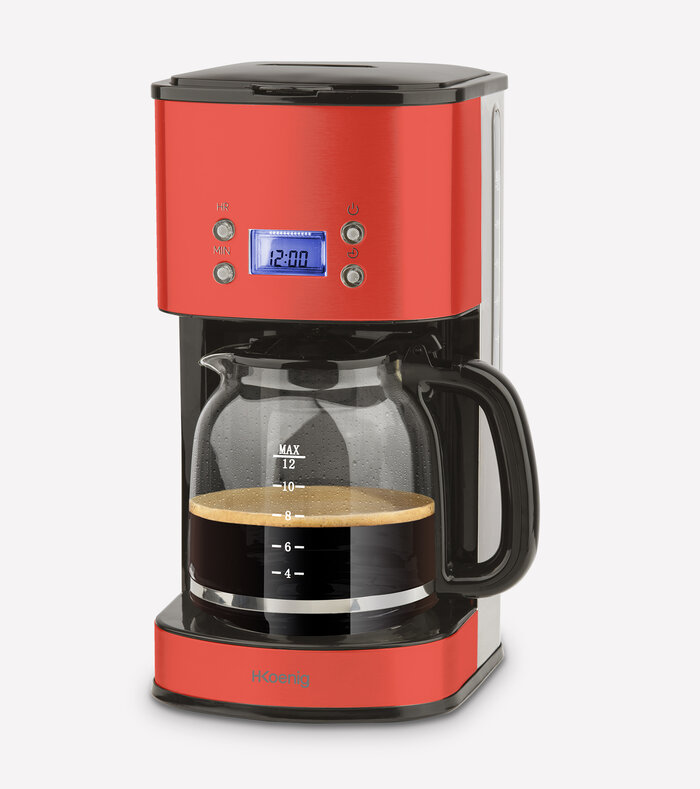Macchina per caff&eacute; programmabile, rossa